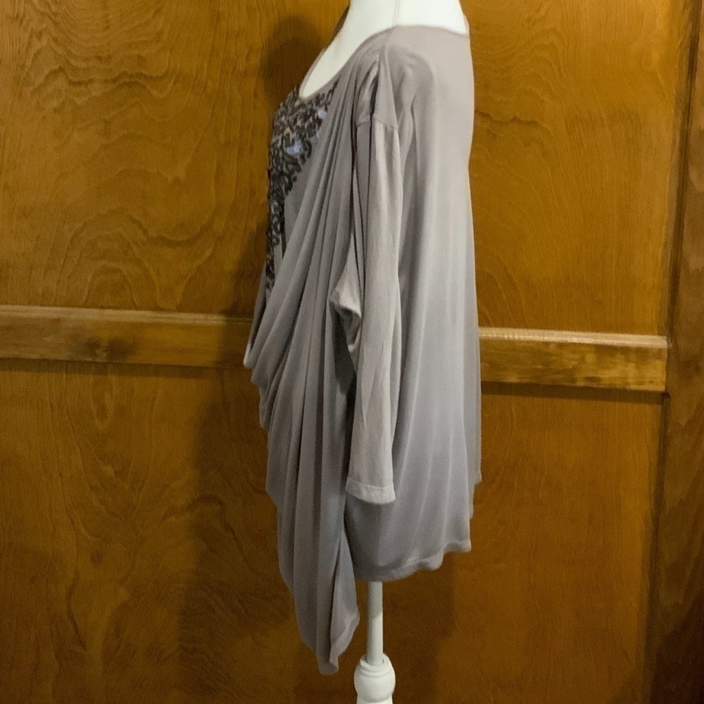 Design History Draped Sequin Top - Size 2X - Picture 2 of 8